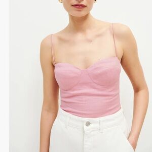 Reformation Liza Linen Top Babygirl - Size 0